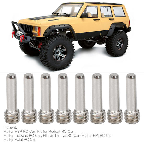15 kpl M4 kuusiokoloruuvisetti ruostumattomasta teräksestä ilman kantaa RC-automalleille hopea 11,3 mm