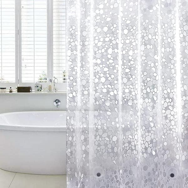 Duschdraperifoder, Säkert miljövänligt EVA-material, Lättskött vattentät design för våta utrymmen (183x183 cm)