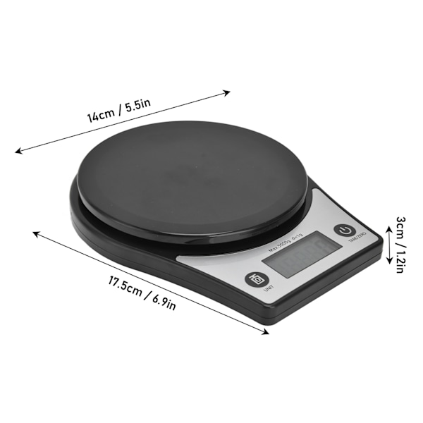 5KG Digital Matvåg Mini Bärbar Hög Precision Elektrisk Köksvåg för Matlagning Bakning