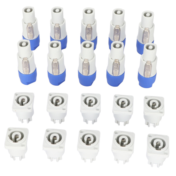 3-pinners hann- og hunnkontakt 250V 20A Plug and Play høyttalerstrømkobling for strålelys scenelys strøm