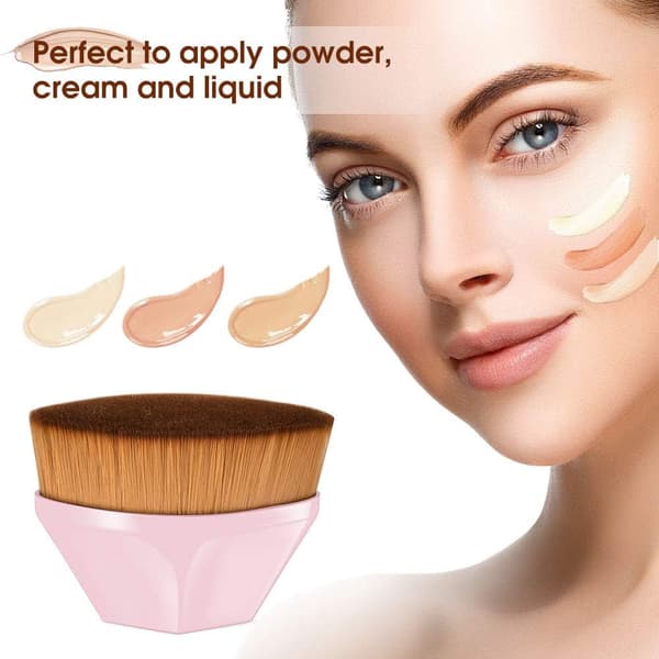 Magisk Foundationborste Makeupborste Platt Foundationborste Bärbar