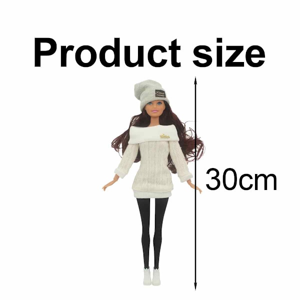 Flerfärgade Barbie dockkläder supermodell för 30 cm dockor