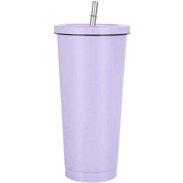 Termosflaska 600 ml vattenflaska vakuumisolerad mugg tillverkad av 304 rostfritt stål - termosmugg läcksäker resetermosmugg kaffemugg