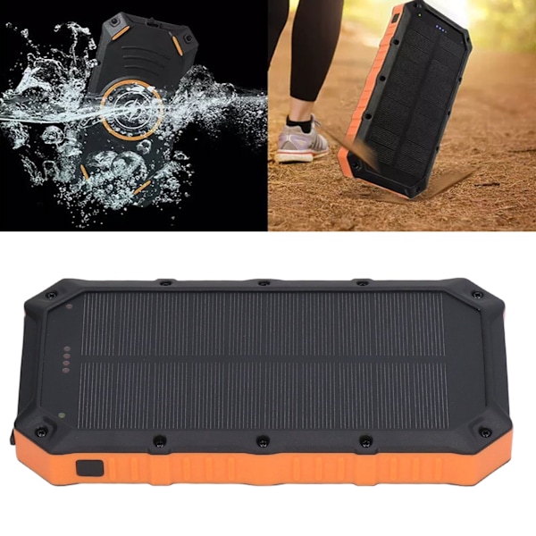 Solar Portable Charger 30000mAh Fast Charging Solar Power Bank With LED Flashlight for Outdoors