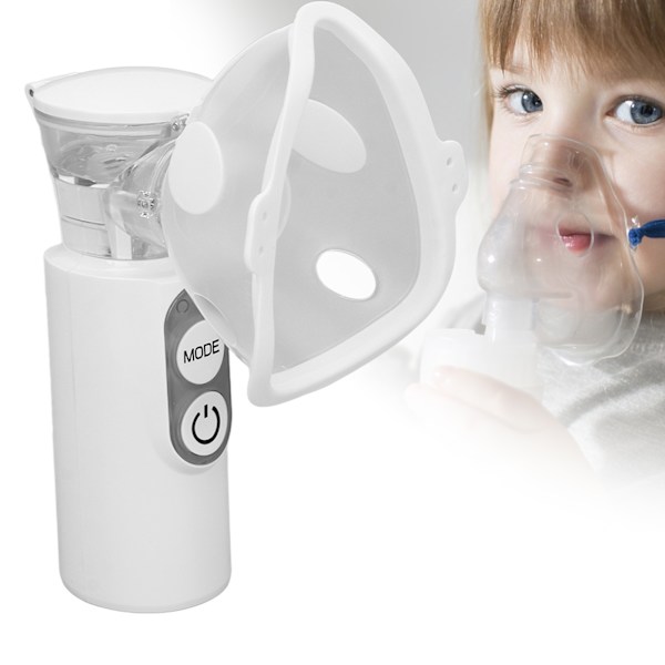 Bärbar Nebulizer Ultraljud Handhållen Mini Mesh Nebulizer Maskin Med Ansiktsmask För Vuxna Barn