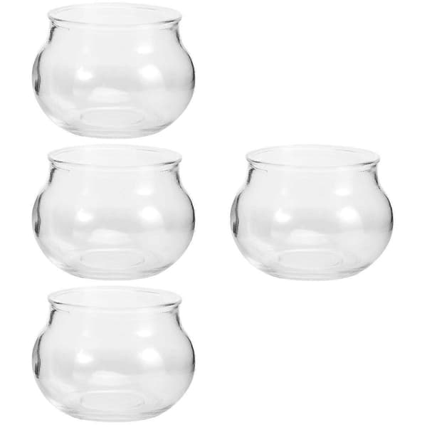 Glasslysestake for dekorasjon med stabil bunn, 4-pakning