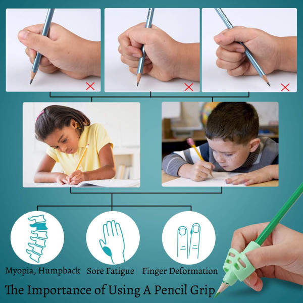 3-paknings blyantgrep, blyantgrep for barns håndskrift,