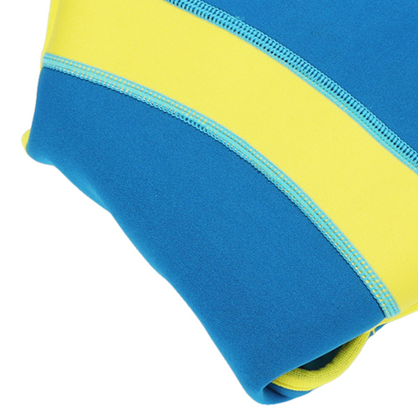 Børns svømmevest blå krog og løkke finne design justerbare stropper neopren blød børnesvømmejakke til rafting surfing M