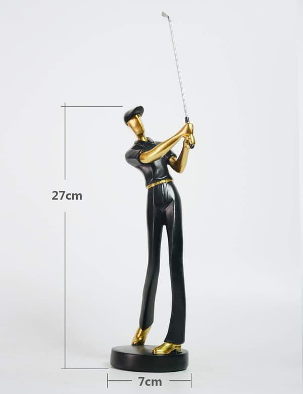 Amoy-Art Golfarstaty Figur Golfskulptur Dekor Modern Inter