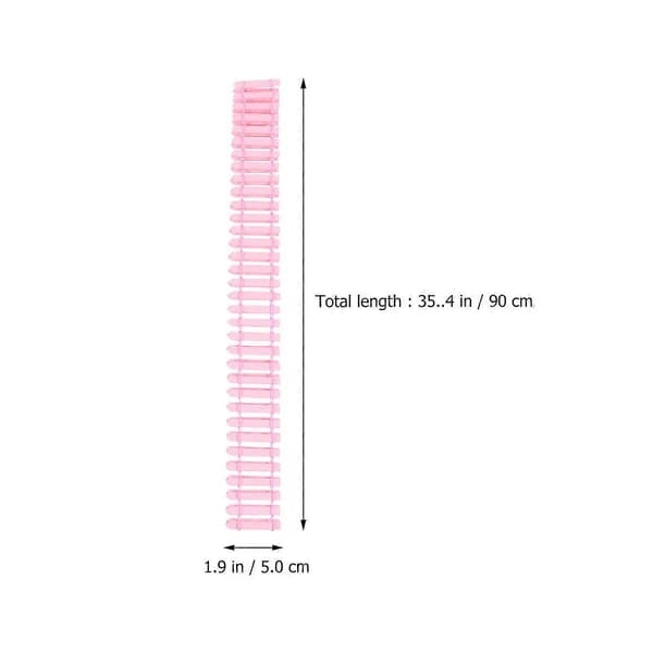 Mini landskapsgjerde håndlaget mini tømmergjerde for utendørs bruk 2 stk rosa tre