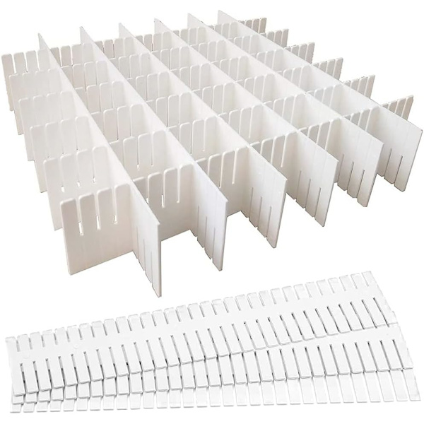 Låd Organizer, 8-pack, Justerbara Lådfack för Kontorsmaterial, Sovrum, Kök, Bestick