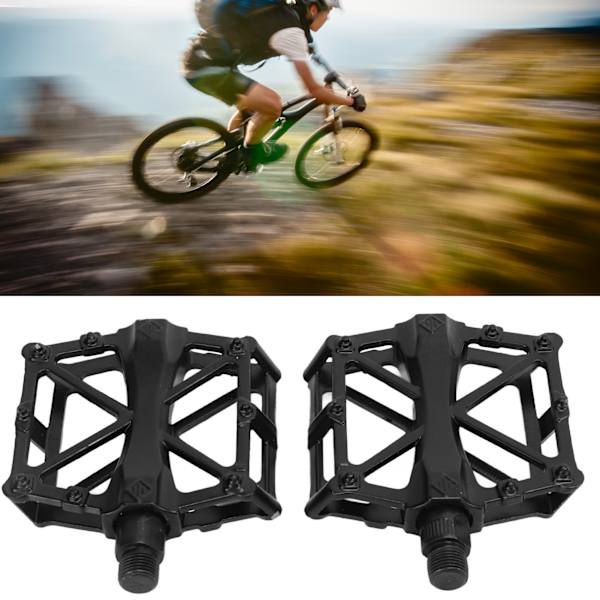Cykelpedaler Skridsikre Letvægts Mountainbike Aluminiumlegering Platform Pedaler Sort