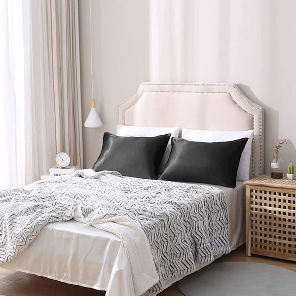 2-pack Satinkuddfodral för hår och hud, satinkuddfodral med kuvertstängning