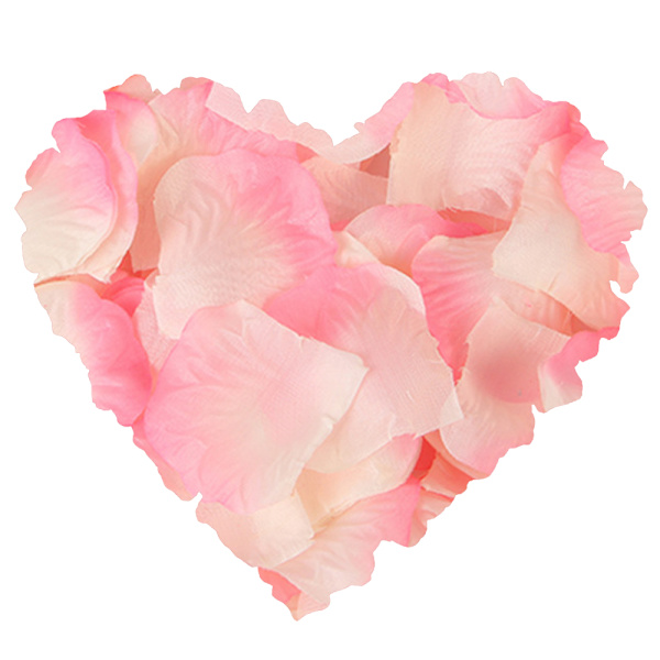 Rosblad konstgjorda blommor, röda rosor rosenblad konstgjorda