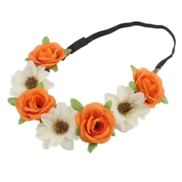 Blomsterhodebånd elastisk til dekorasjon 12 stk. assorterte farger bohemsk