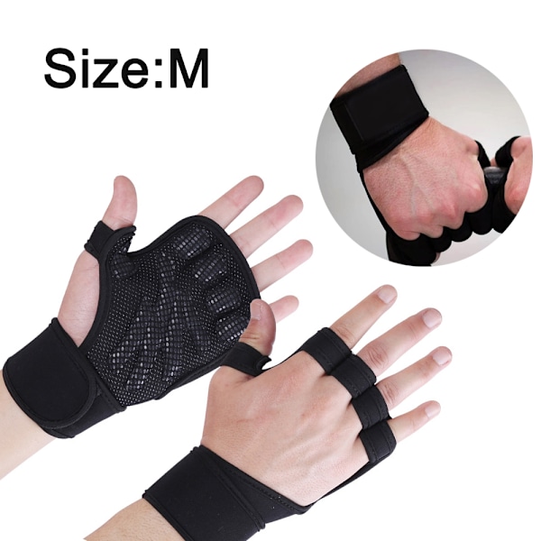 Fitnesshandskar för män och kvinnor handledsbandage gymhandskar