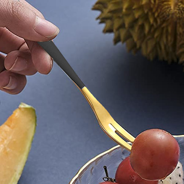 Kagegafler 6 stk., små, lavet af rustfrit stål, kagegaffelsæt
