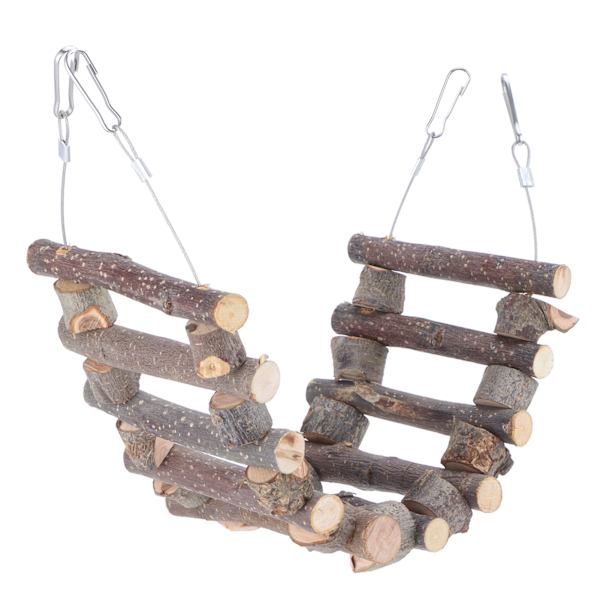 Trä husdjursstege mjuk djur böjbar bro leksak för hamster mus/ekorre/papegoja 60cm