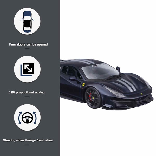Bburago 1:24 SF90 urheiluauto kilpa-auton malli simuloitu seos poikien Ferrari-lelu