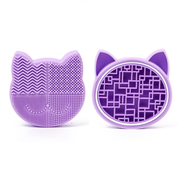 Sminkborste rengöringsmatta med borsttorkhållare, Silicon Cat