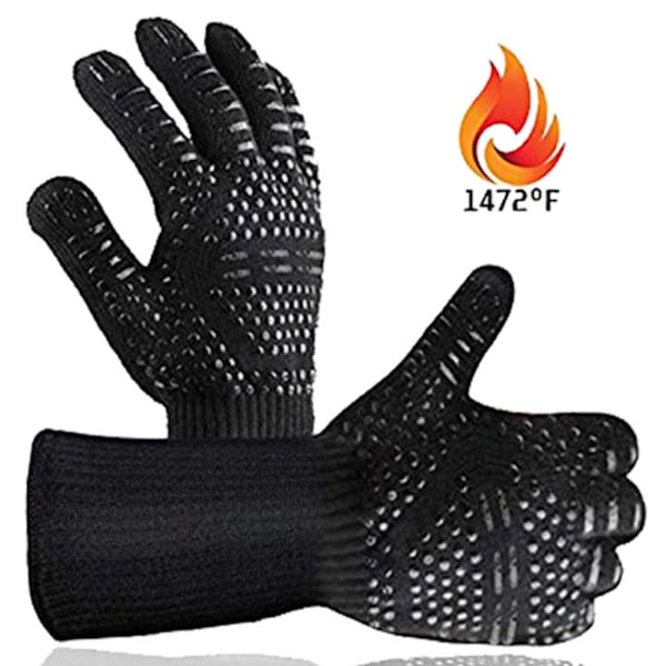 Grill gloves heat resistant up to 800°C, oven gloves BBQ