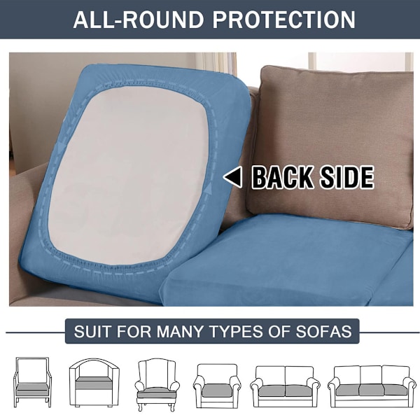 Strækbar hjem/hotel sølv fløjl super blød sofa pudebetræk sofa hat sofa støvtæt betræk stof