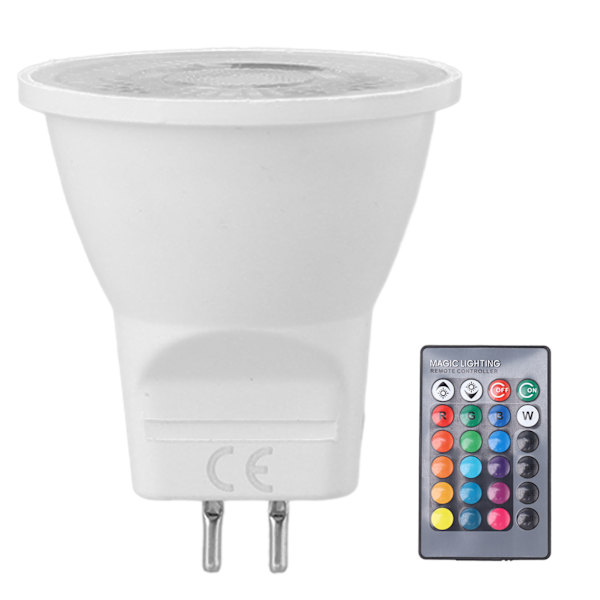 MR11 180LM GU4 LED-lampor AC DC RGBW-stiftbaslampor Bärbar ABS 2W GU4 LED-lampor för hemfestkontor Butik 12-36V