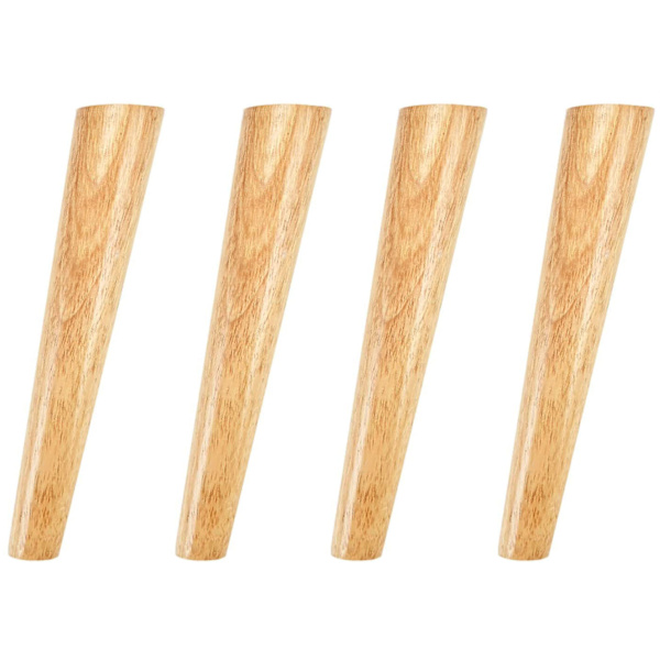 4-pack möbelfötter i trä, möbelben i ekfärg för stolar, skåp och soffor, med skruvar och filtglid