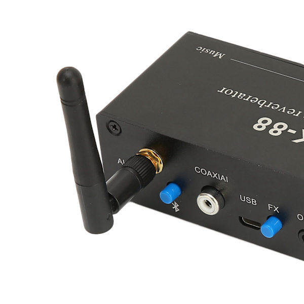 6,5 mm Karaoke Mixer Aluminiumlegering Dubbel Mikrofoningång Bärbar Digital Karaoke Reverberator för DJ Musik Scen KTV