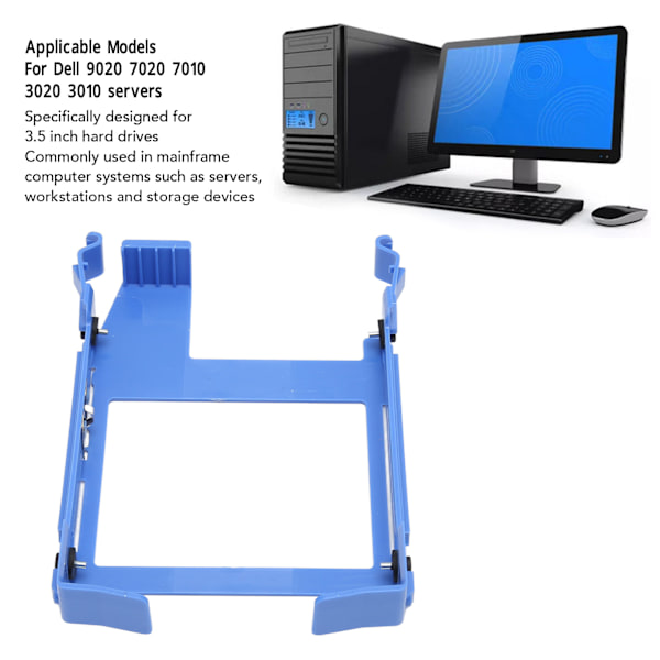 3,5-tommers harddiskstasjonsskuff, avtakbar erstatning SAS SATA HDD-skuff for Dell 9020 7020 7010 3020 3010