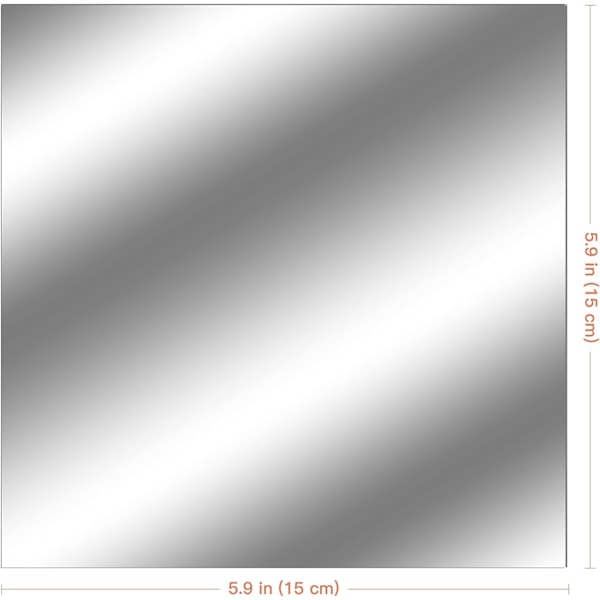 Självhäftande Dekorativa Mosaikspegelplattor, Självhäftande Akrylspegelplattor Flexibla Spegelark för Hemväggdekor, Silver (18 Stycken)