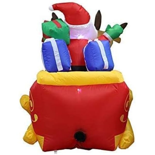 Magiska Juluppblåsbara Figurer, Premium Jultomte på Släde med Tre Inbyggda Superstarka LED-lampor, Vattentät Utomhus- och Inomhusdekoration för