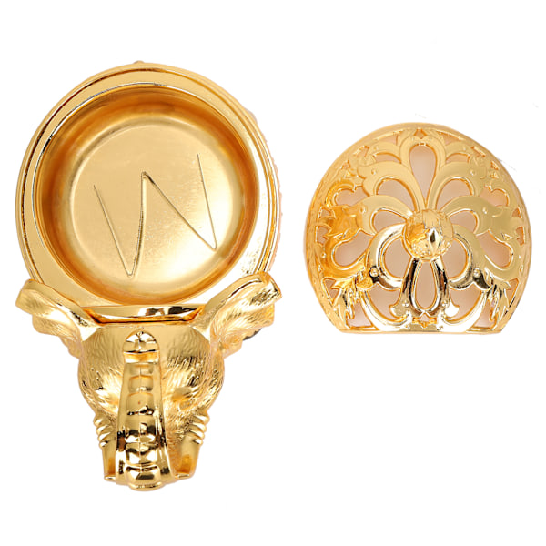 Elefantformet røgelsesbrænder Aromaterapi Ornament til stue Entré Soveværelse (Guld Hvid Baggrund )