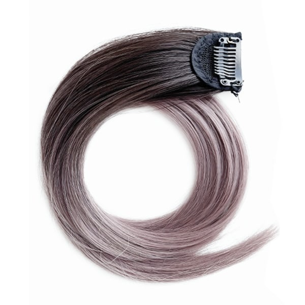 Klipp-type rett hårforlengelsesstykke kvinnelig fargegradient