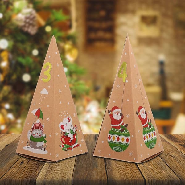 Godisask socker julklappsask för förvaring 1 set julnedräkning
