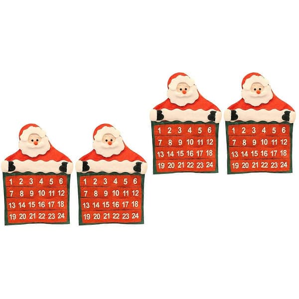Julekalender Julenisse Hengende dekorasjon 4 stk