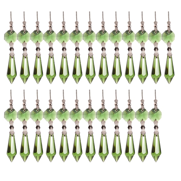 Lysekrone Icicle Krystal U-Drop Prismer til Bryllup, 37mm
