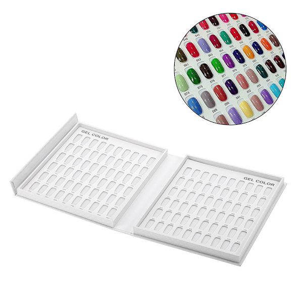 120 nagelfärger display cardbook, nagelprover mönsterbok