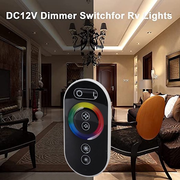 3-vejs lysdæmperkontakt med fjernbetjening konstant spænding PWM RGB LED lysstyring DC12V 24V