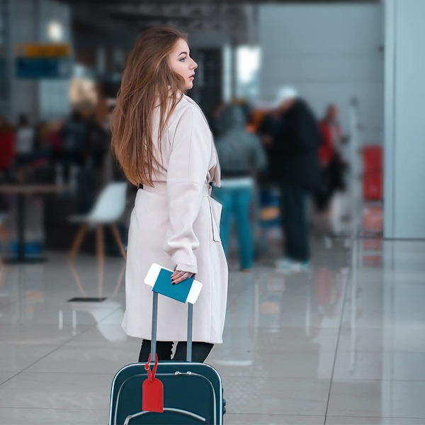Reseidentifieringsetiketter, Personliggör bagage med PU-läder, integritetsskydd för dina resväskor och ryggsäckar, starka och hållbara