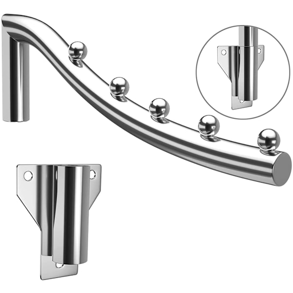 With swivel arm, foldable, stainless steel