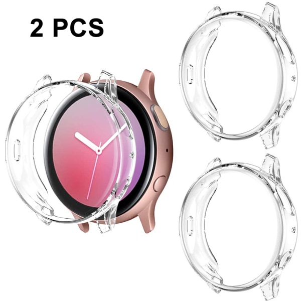2 stk Kompatibel med Galaxy Watch Active2-deksel 40 mm, TPU-støtfanger