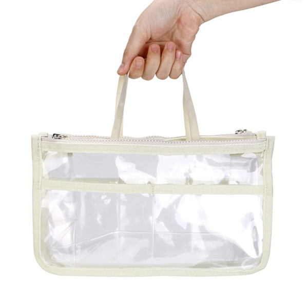 Transparent PVC Handväska Organizer, Makeup Toiletry Bag, för Kvinnor