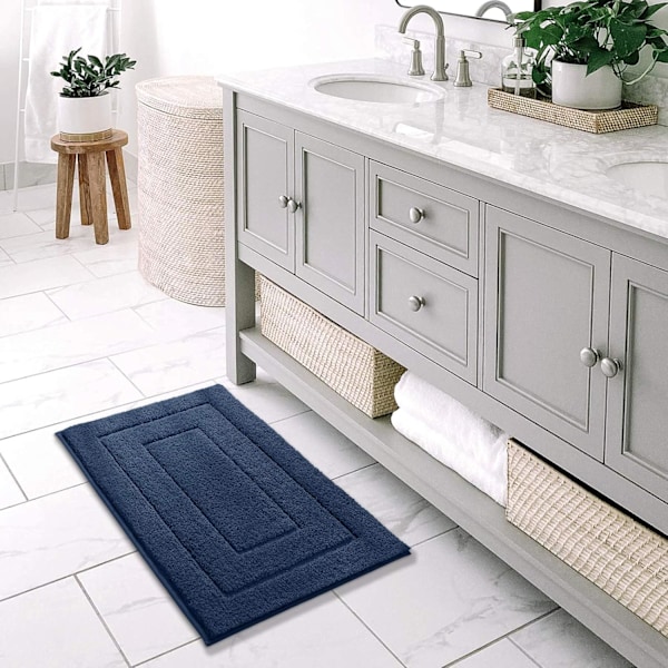 Klassiska Färger Badrumsmatta, Ultraabsorberande Mjuk Badrumsmatta För Mångsidig Användning, Premium Mikrofiber, Stark Och Hållbar Tp Gummibaksida,