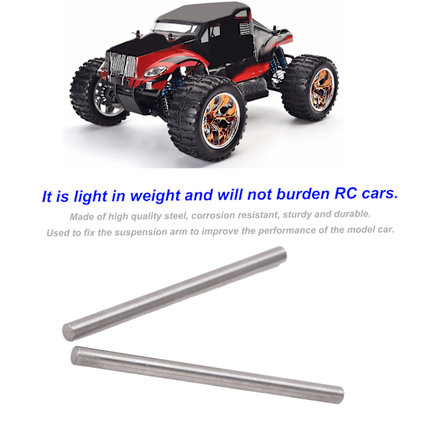 2 stk RC stål fjæringsarm hengsel pin sett for Arrma Typhon 1/10 RC bil oppgraderingsdeler