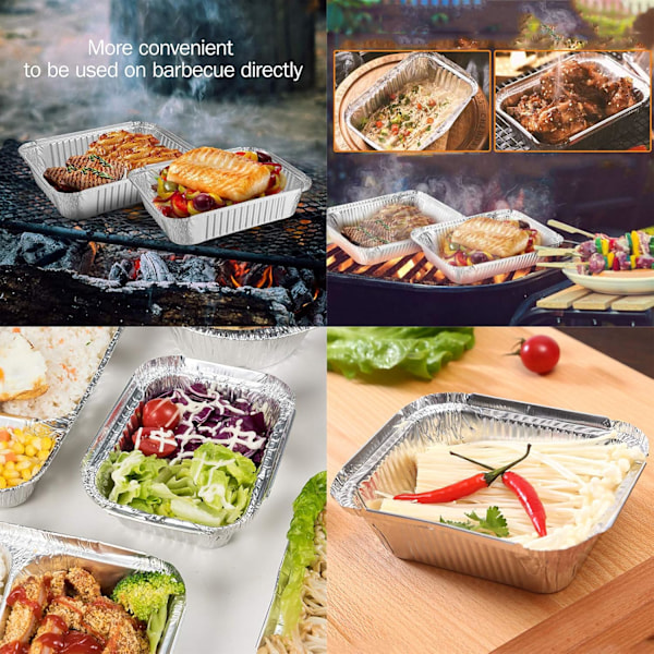 BBQ Droppbricka Insatser, Högkvalitativt Aluminium, Enkel Rengöring, Lämplig för Kolgrillar, Tryckkokare, Värmning Över Öppen Eld, Bakning i Ugn,