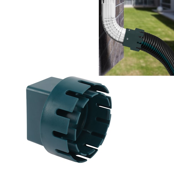Adapter til nedløbsrør i plast, drænadapter, udskiftningsadapter til nedløbsrør, konverteringsadapter, konnektor med skruer, grøn, S 2x3 tommer