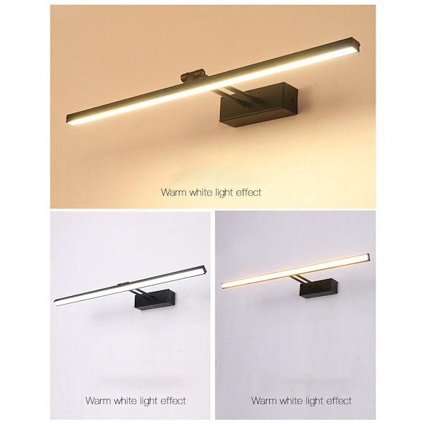 Minimalistisk Badrumsbelysning, Modern LED Badrumsbelysning med Integrerad LED och Frostad Diffusor, Enkel Installation och Energi