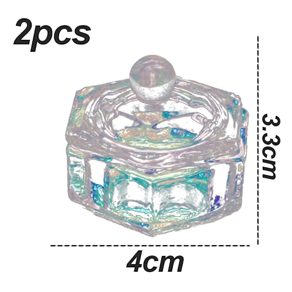 Monomer Akrylnaglar Vätskepulverbricka (Hexagonal)