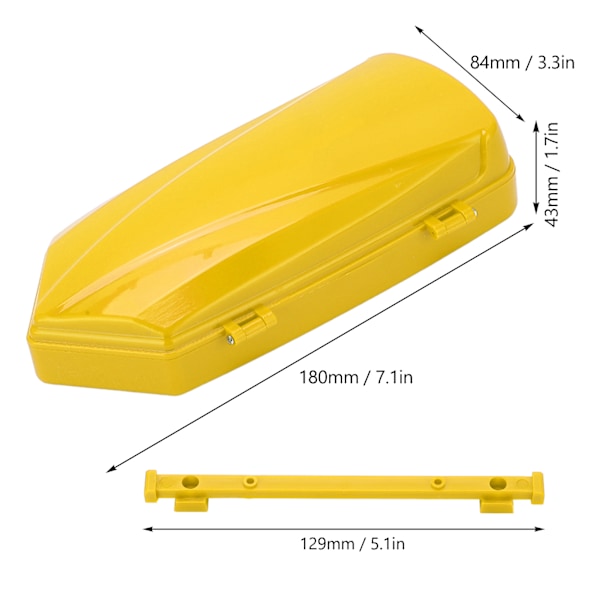 RC Takboks Koffert med Brakett Klistremerker Skrue Mutter for SCX10 90046 1/10 1/8 RC Bil Gul